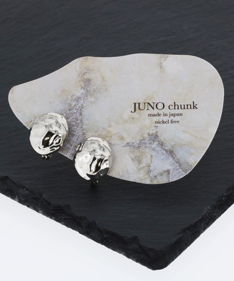 シルバー丸クラフトメタルイヤリング【Juno chunk】 イヤリング 【公式】MUK ONLINE SHOP｜人気アクセサリー・ジュエリー通販